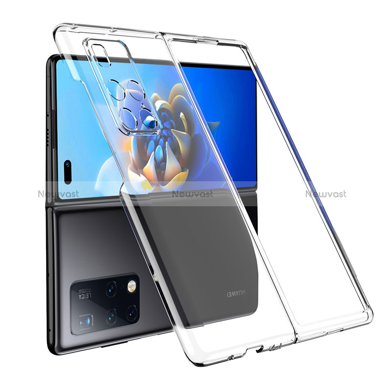 Hard Rigid Plastic Matte Finish Front and Back Cover Case 360 Degrees for Huawei Mate X2 Clear