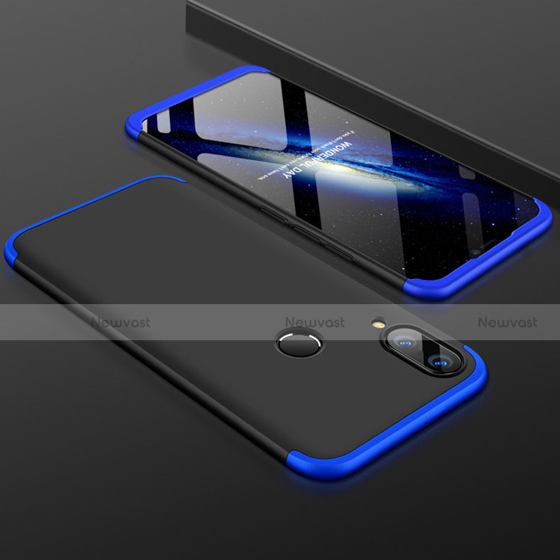 Hard Rigid Plastic Matte Finish Front and Back Cover Case 360 Degrees for Huawei Nova 3i Blue and Black