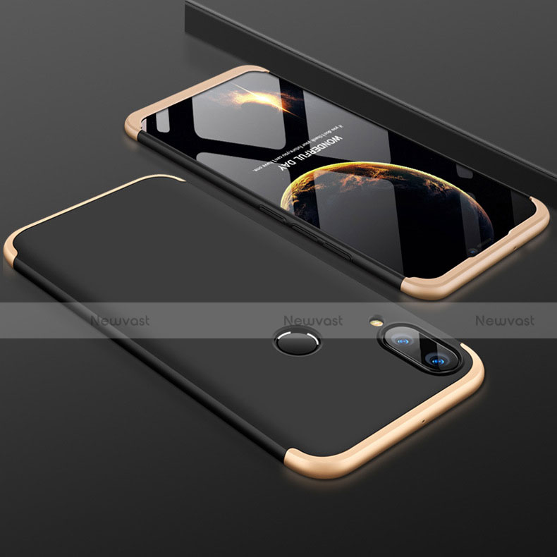 Hard Rigid Plastic Matte Finish Front and Back Cover Case 360 Degrees for Huawei Nova 3i Gold and Black