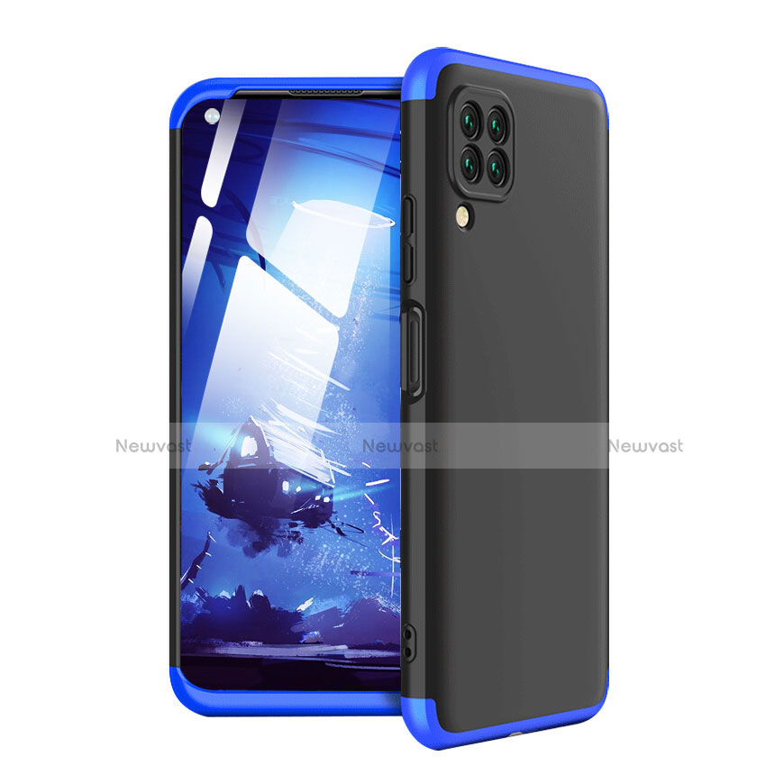 Hard Rigid Plastic Matte Finish Front and Back Cover Case 360 Degrees for Huawei Nova 6 SE Blue and Black