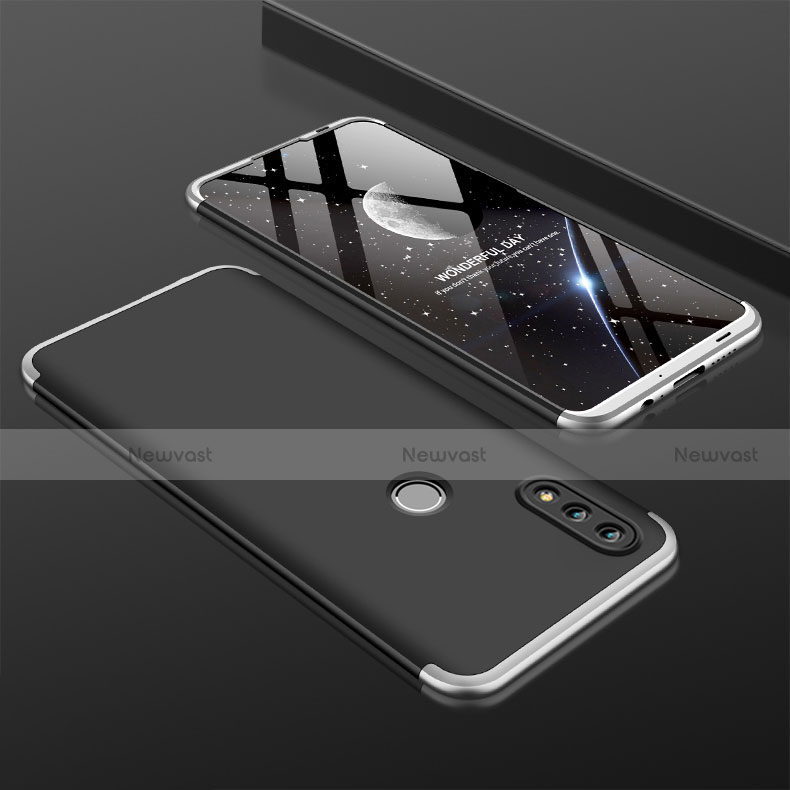 Hard Rigid Plastic Matte Finish Front and Back Cover Case 360 Degrees for Huawei P Smart (2019) Silver