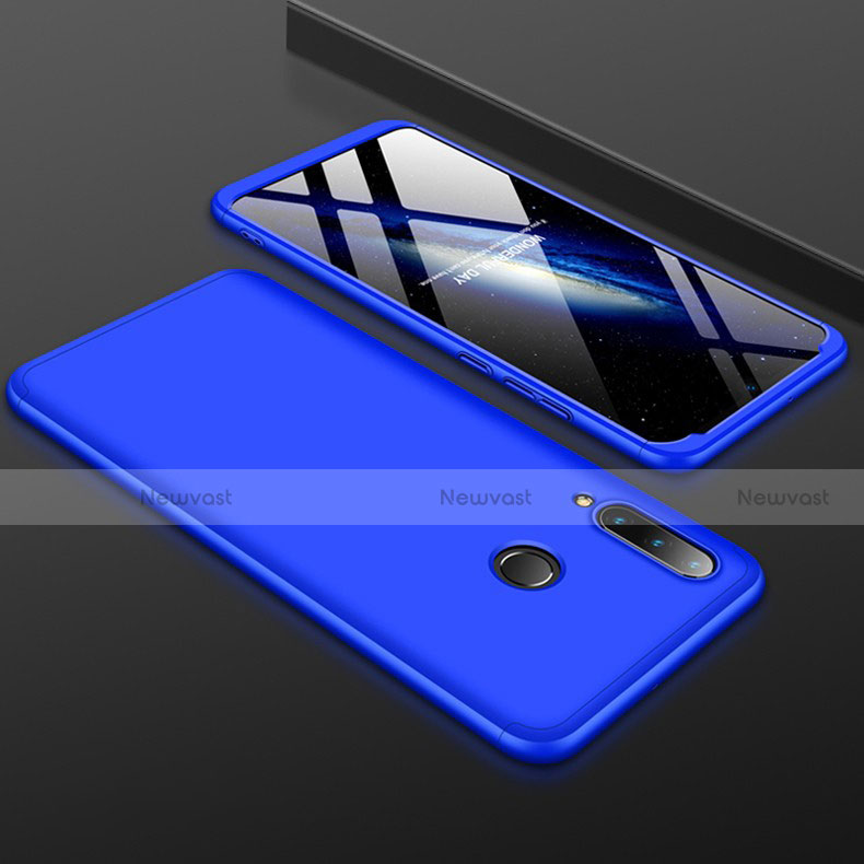 Hard Rigid Plastic Matte Finish Front and Back Cover Case 360 Degrees for Huawei P30 Lite XL Blue