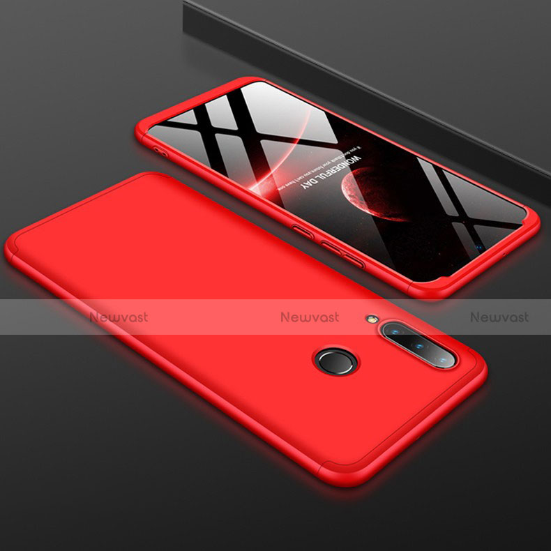 Hard Rigid Plastic Matte Finish Front and Back Cover Case 360 Degrees for Huawei P30 Lite XL Red