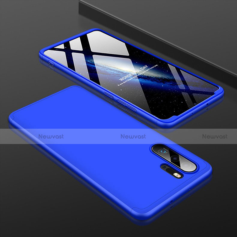 Hard Rigid Plastic Matte Finish Front and Back Cover Case 360 Degrees for Huawei P30 Pro New Edition Blue