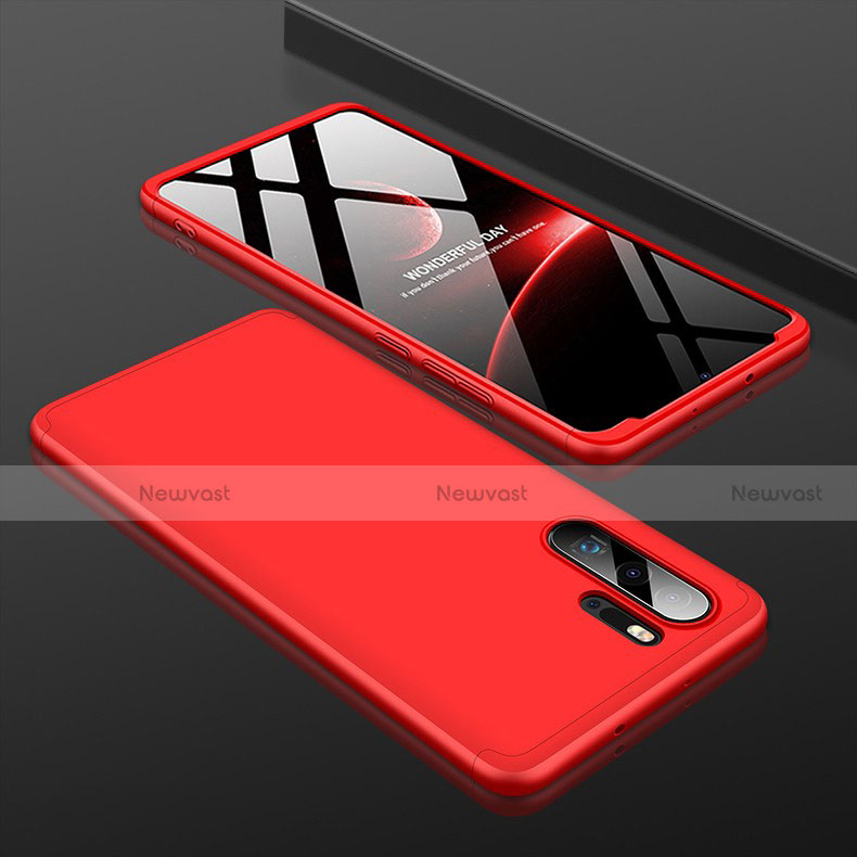 Hard Rigid Plastic Matte Finish Front and Back Cover Case 360 Degrees for Huawei P30 Pro New Edition Red