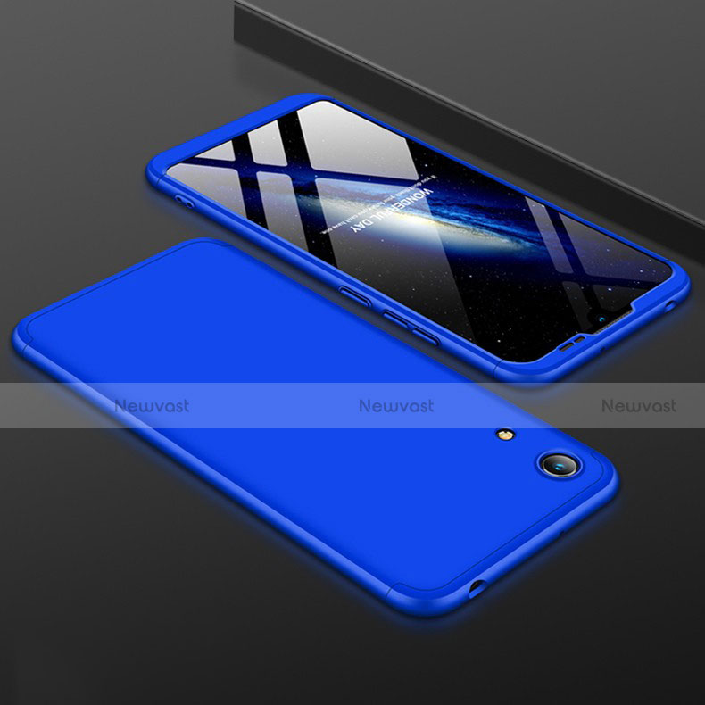 Hard Rigid Plastic Matte Finish Front and Back Cover Case 360 Degrees for Huawei Y6 Pro (2019) Blue