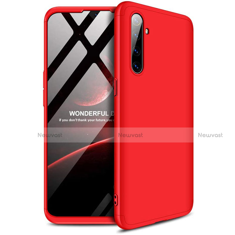Hard Rigid Plastic Matte Finish Front and Back Cover Case 360 Degrees for Oppo K5 Red