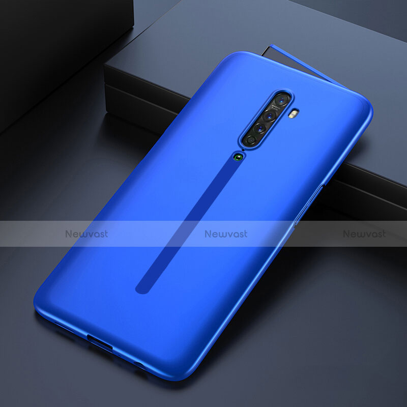 Hard Rigid Plastic Matte Finish Front and Back Cover Case 360 Degrees for Oppo Reno2 Blue