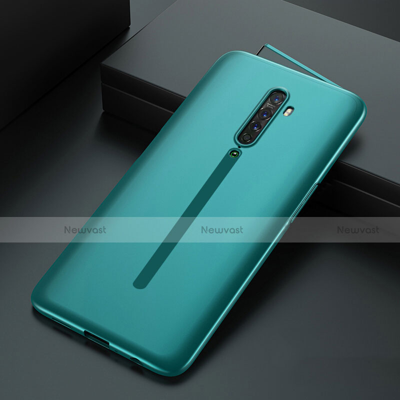 Hard Rigid Plastic Matte Finish Front and Back Cover Case 360 Degrees for Oppo Reno2 Green