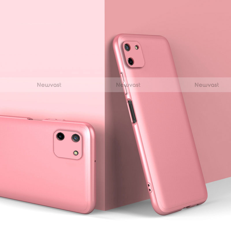 Hard Rigid Plastic Matte Finish Front and Back Cover Case 360 Degrees for Realme C11 Rose Gold