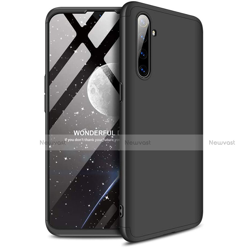 Hard Rigid Plastic Matte Finish Front and Back Cover Case 360 Degrees for Realme X2 Black