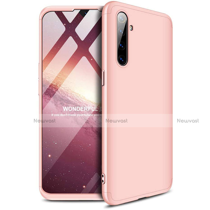 Hard Rigid Plastic Matte Finish Front and Back Cover Case 360 Degrees for Realme XT Rose Gold