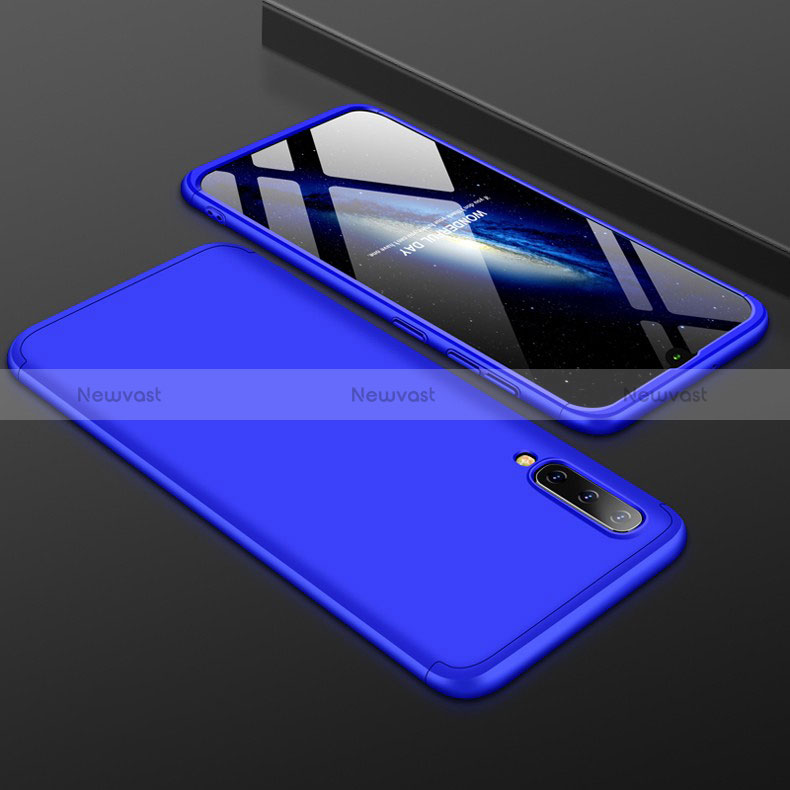 Hard Rigid Plastic Matte Finish Front and Back Cover Case 360 Degrees for Samsung Galaxy A50S Blue