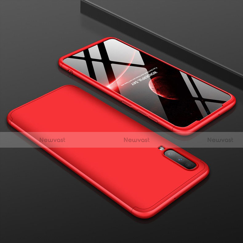 Hard Rigid Plastic Matte Finish Front and Back Cover Case 360 Degrees for Samsung Galaxy A70S Red