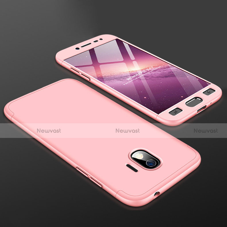 Hard Rigid Plastic Matte Finish Front and Back Cover Case 360 Degrees for Samsung Galaxy J2 Pro (2018) J250F Pink