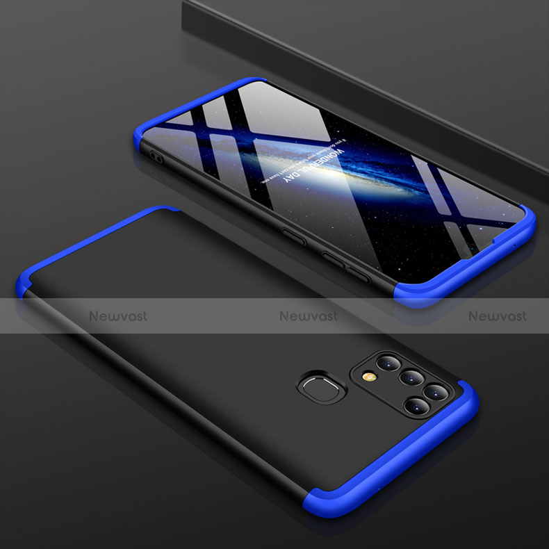 Hard Rigid Plastic Matte Finish Front and Back Cover Case 360 Degrees for Samsung Galaxy M31 Prime Edition Blue and Black