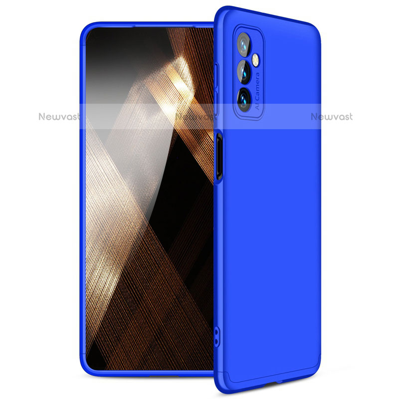 Hard Rigid Plastic Matte Finish Front and Back Cover Case 360 Degrees for Samsung Galaxy M52 5G Blue