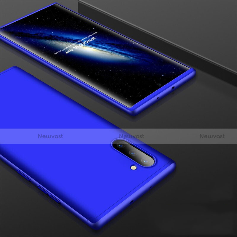 Hard Rigid Plastic Matte Finish Front and Back Cover Case 360 Degrees for Samsung Galaxy Note 10 5G Blue