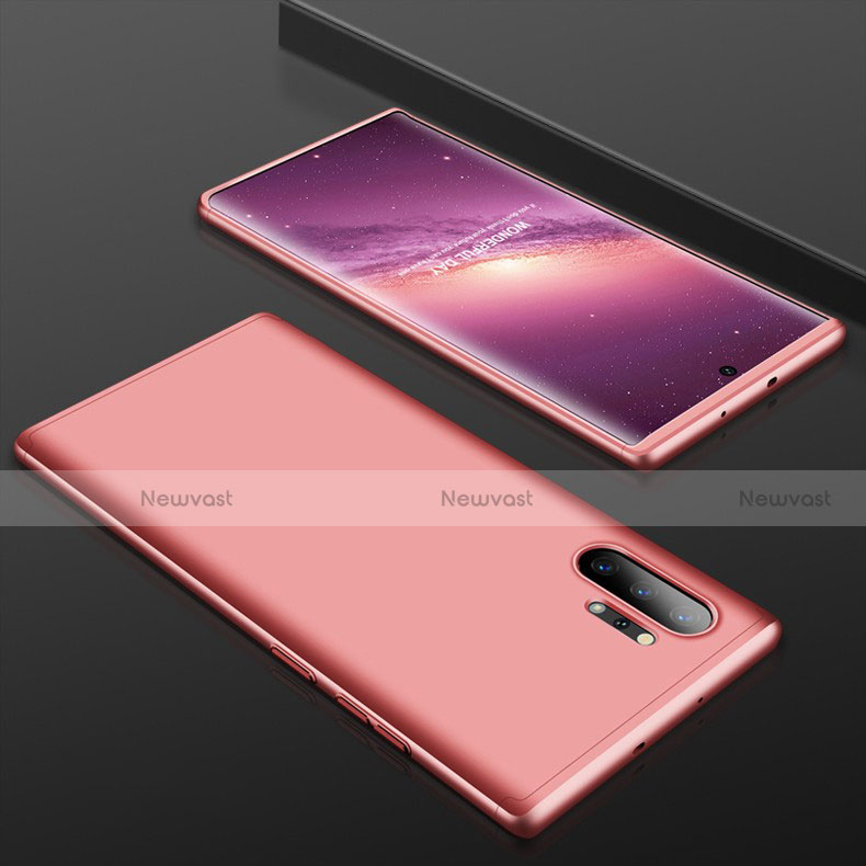 Hard Rigid Plastic Matte Finish Front and Back Cover Case 360 Degrees for Samsung Galaxy Note 10 Plus 5G Rose Gold