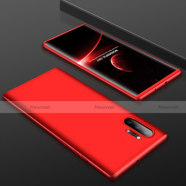 Hard Rigid Plastic Matte Finish Front and Back Cover Case 360 Degrees for Samsung Galaxy Note 10 Plus Red