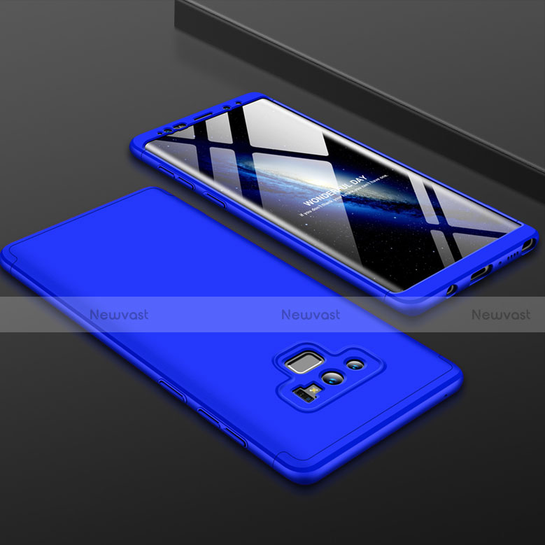 Hard Rigid Plastic Matte Finish Front and Back Cover Case 360 Degrees for Samsung Galaxy Note 9 Blue