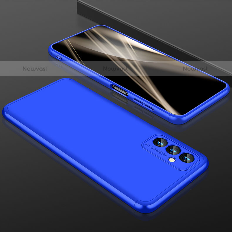 Hard Rigid Plastic Matte Finish Front and Back Cover Case 360 Degrees for Samsung Galaxy Quantum2 5G Blue