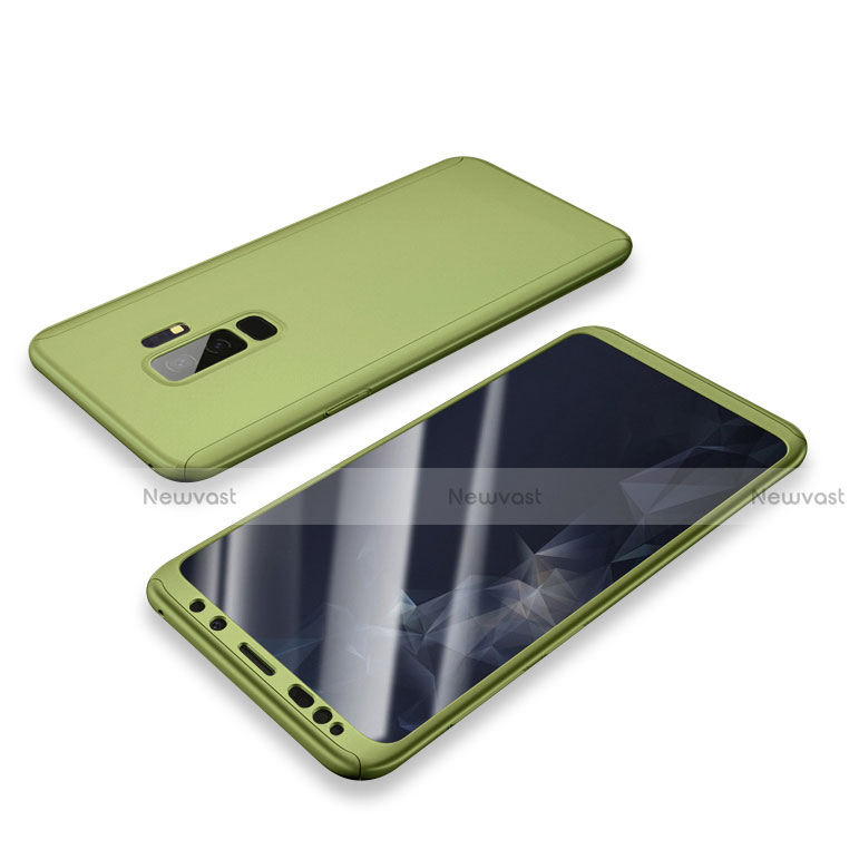 Hard Rigid Plastic Matte Finish Front and Back Cover Case 360 Degrees for Samsung Galaxy S9 Plus Green