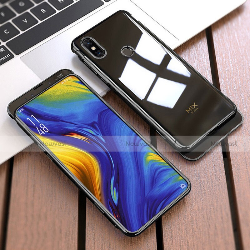 Hard Rigid Plastic Matte Finish Front and Back Cover Case 360 Degrees for Xiaomi Mi Mix 3 Black