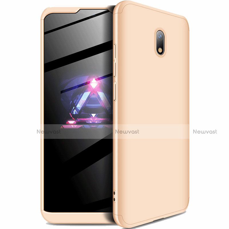 Hard Rigid Plastic Matte Finish Front and Back Cover Case 360 Degrees for Xiaomi Redmi 8A Gold