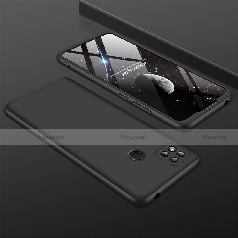 Hard Rigid Plastic Matte Finish Front and Back Cover Case 360 Degrees for Xiaomi Redmi 9 India Black