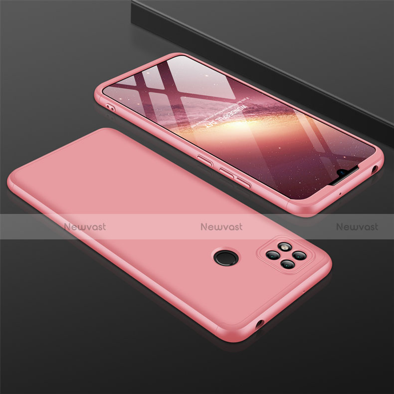 Hard Rigid Plastic Matte Finish Front and Back Cover Case 360 Degrees for Xiaomi Redmi 9 India Rose Gold