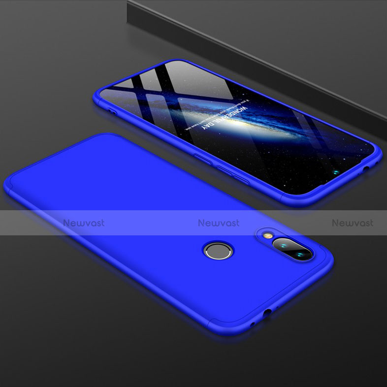 Hard Rigid Plastic Matte Finish Front and Back Cover Case 360 Degrees for Xiaomi Redmi Note 7 Blue