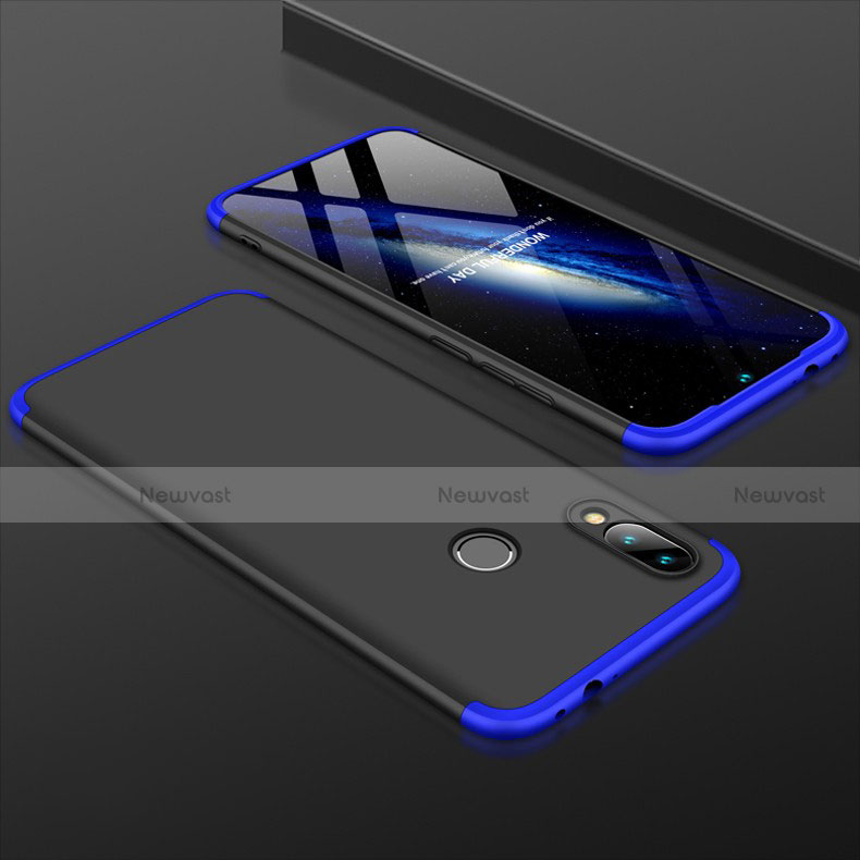 Hard Rigid Plastic Matte Finish Front and Back Cover Case 360 Degrees for Xiaomi Redmi Note 7 Blue and Black