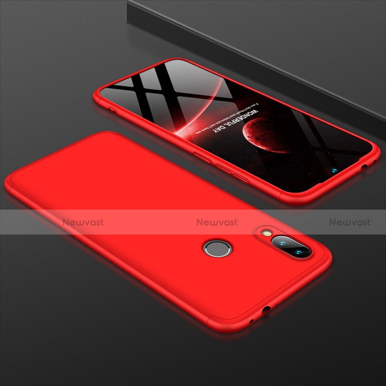 Hard Rigid Plastic Matte Finish Front and Back Cover Case 360 Degrees for Xiaomi Redmi Note 7 Pro Red