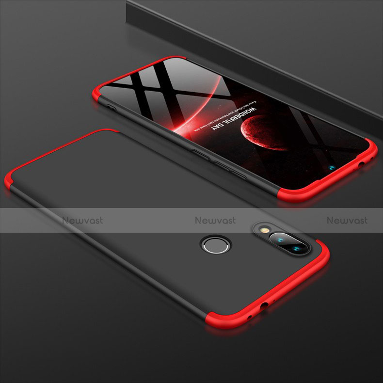 Hard Rigid Plastic Matte Finish Front and Back Cover Case 360 Degrees for Xiaomi Redmi Note 7 Pro Red and Black