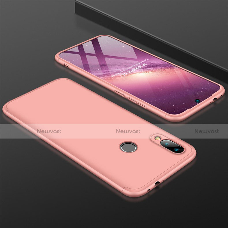 Hard Rigid Plastic Matte Finish Front and Back Cover Case 360 Degrees for Xiaomi Redmi Note 7 Pro Rose Gold