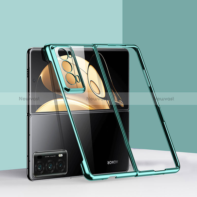 Hard Rigid Plastic Matte Finish Front and Back Cover Case 360 Degrees GK6 for Huawei Honor Magic V2 5G Green