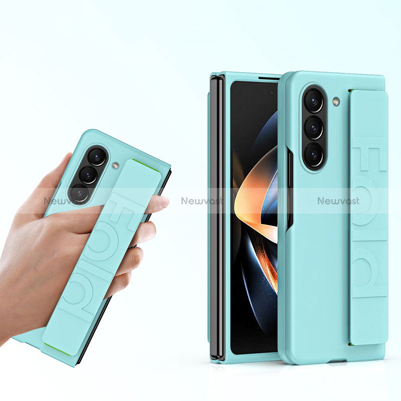 Hard Rigid Plastic Matte Finish Front and Back Cover Case 360 Degrees HD1 for Samsung Galaxy Z Fold5 5G Green