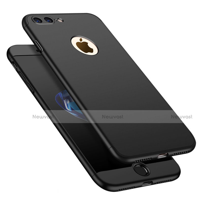 Hard Rigid Plastic Matte Finish Front and Back Cover Case 360 Degrees M01 for Apple iPhone 7 Plus Black