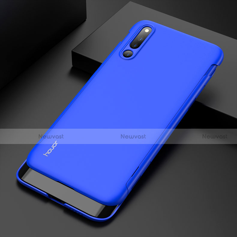 Hard Rigid Plastic Matte Finish Front and Back Cover Case 360 Degrees M01 for Huawei Honor Magic 2 Blue