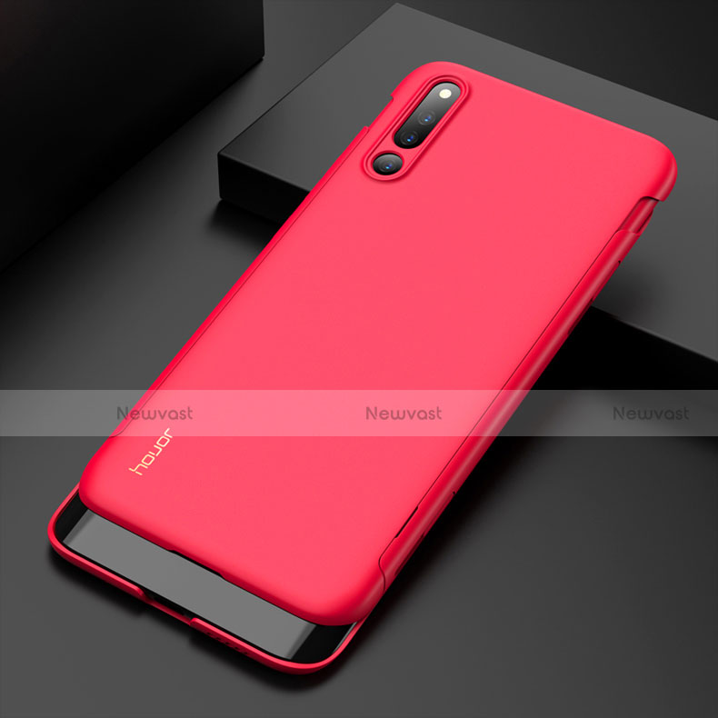 Hard Rigid Plastic Matte Finish Front and Back Cover Case 360 Degrees M01 for Huawei Honor Magic 2 Red