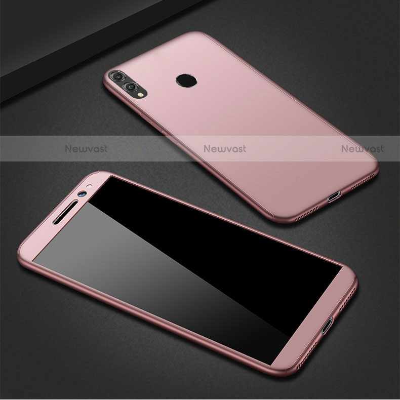 Hard Rigid Plastic Matte Finish Front and Back Cover Case 360 Degrees M01 for Huawei P Smart (2019) Rose Gold