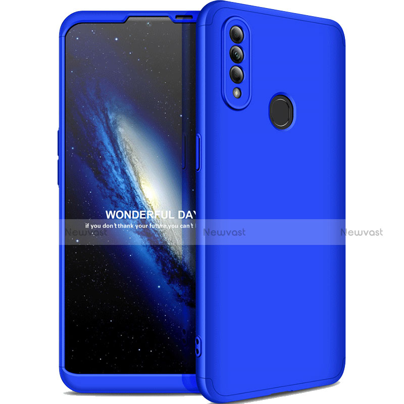 Hard Rigid Plastic Matte Finish Front and Back Cover Case 360 Degrees M01 for Oppo A31 Blue