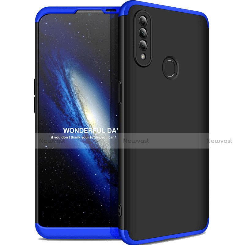 Hard Rigid Plastic Matte Finish Front and Back Cover Case 360 Degrees M01 for Oppo A31 Blue and Black