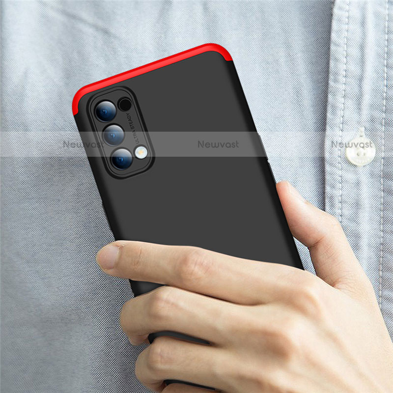 Hard Rigid Plastic Matte Finish Front and Back Cover Case 360 Degrees M01 for Oppo Reno4 4G