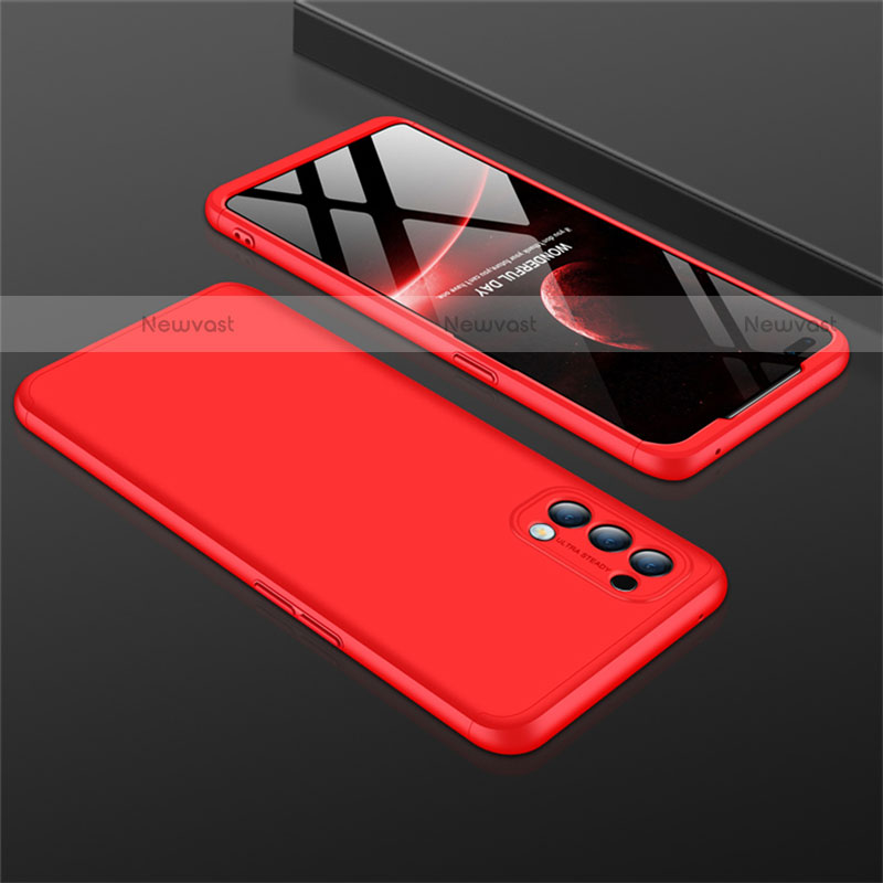 Hard Rigid Plastic Matte Finish Front and Back Cover Case 360 Degrees M01 for Oppo Reno4 4G