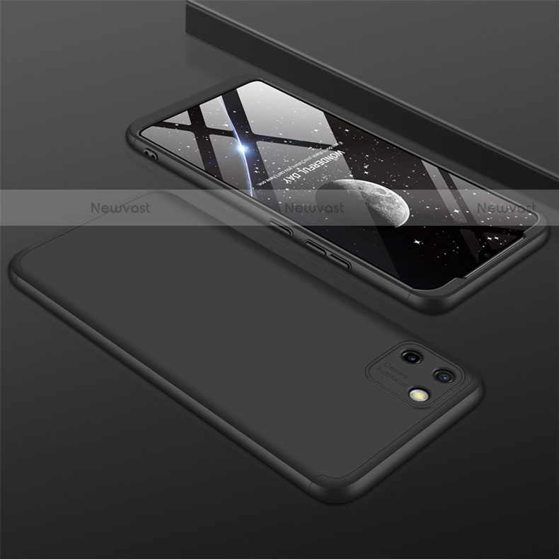 Hard Rigid Plastic Matte Finish Front and Back Cover Case 360 Degrees M01 for Realme C11 Black