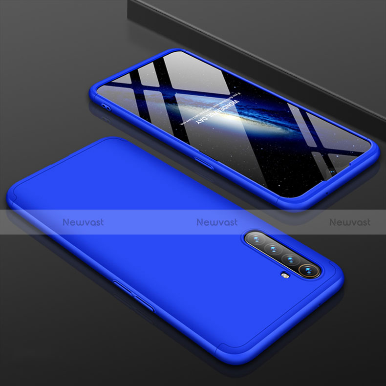 Hard Rigid Plastic Matte Finish Front and Back Cover Case 360 Degrees M01 for Realme X2 Blue