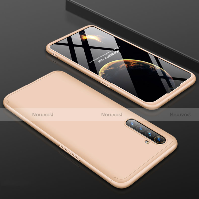 Hard Rigid Plastic Matte Finish Front and Back Cover Case 360 Degrees M01 for Realme X2 Gold