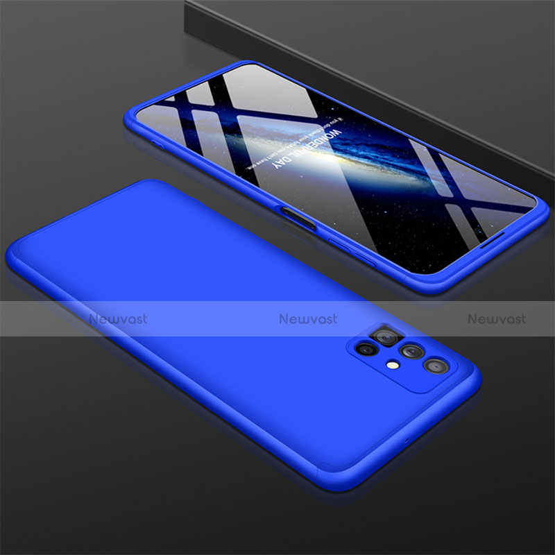 Hard Rigid Plastic Matte Finish Front and Back Cover Case 360 Degrees M01 for Samsung Galaxy M51 Blue